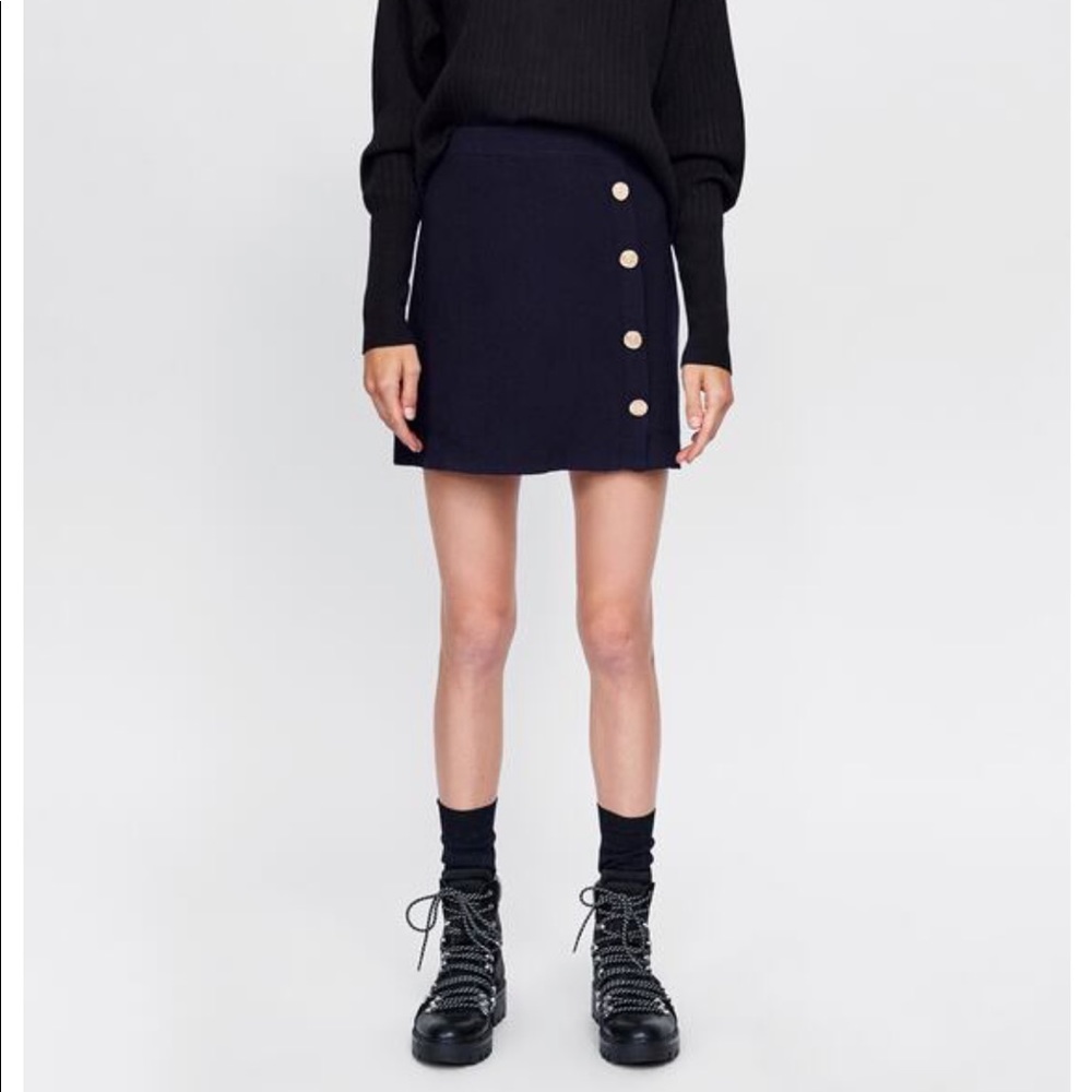 Zara knit mini DARK BLUE